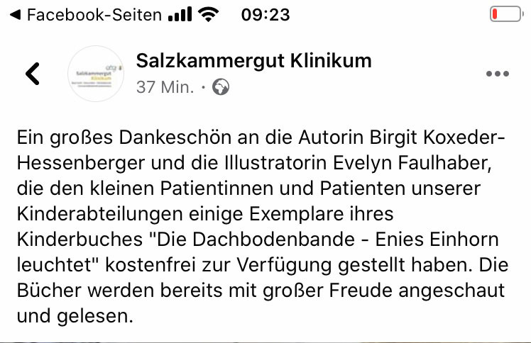die dachbodenbande - enies einhorn leuchtet, einhorn, elefant, kinderbuch, treuherz verlag, evelyn faulhaber illustration, birgit koxeder-hessenberger, salzkammergut klinikum,