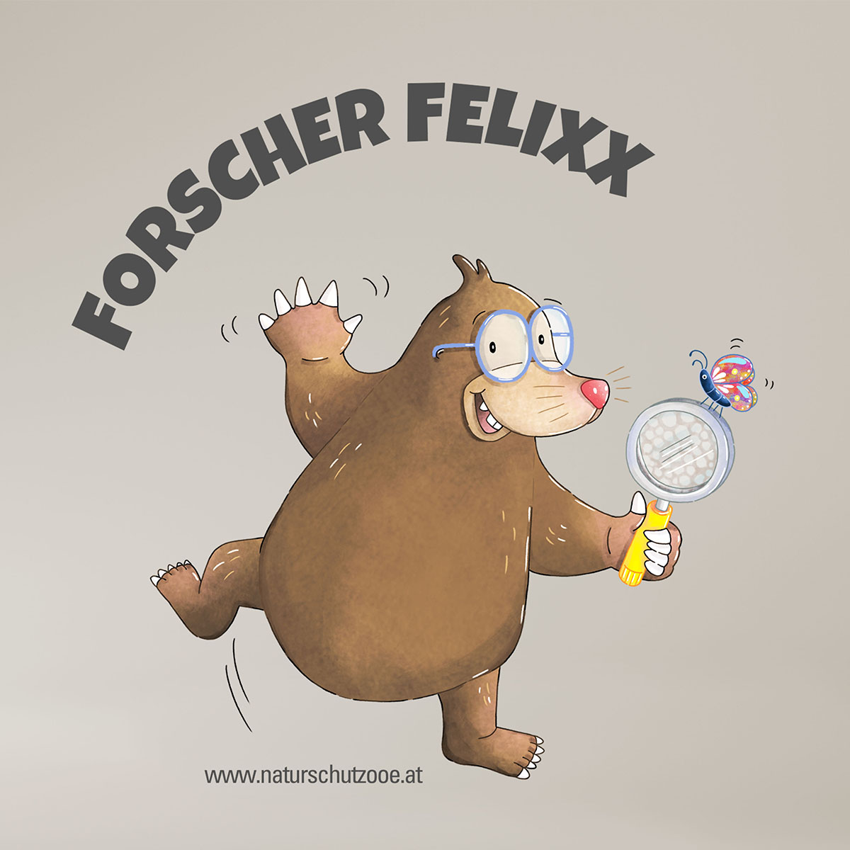 Charakterdesign "Forscher Felixx" für das Land OÖ